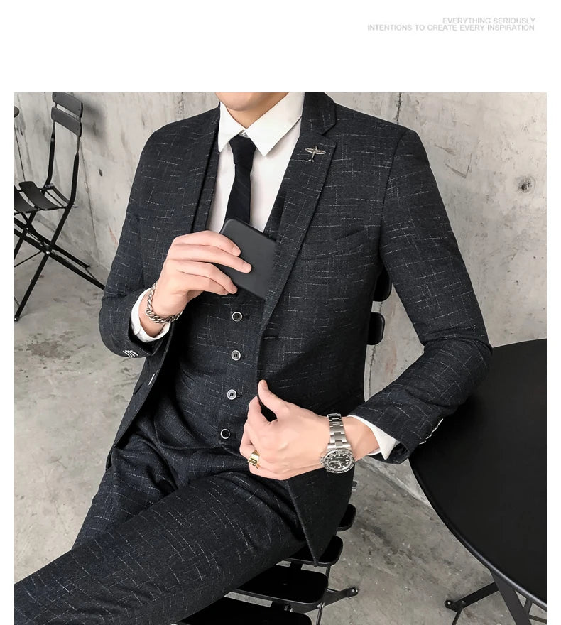 Refined Slim Wedding Suit Set