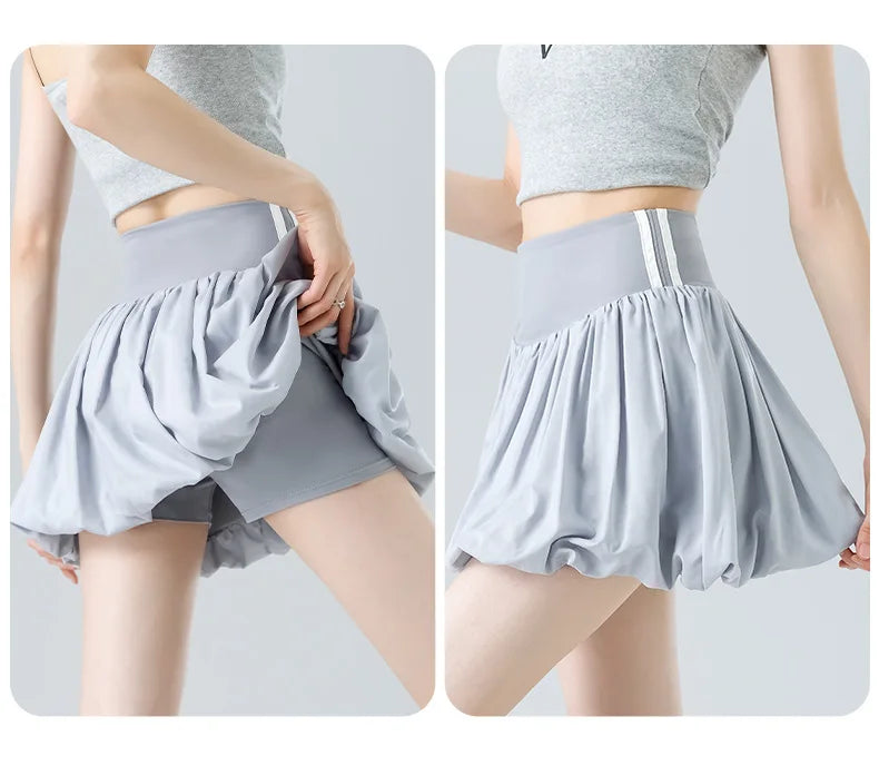 Women‘s Tennis Skirt Summer  High Waist Flared Golf Skirt with Built-in Shorts 2 in 1 Athletic Quick Dry Shorts Skirt Pickleball