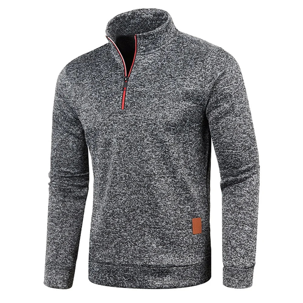 Men Sweatshirts Spring Thicker PulloverHalf Zipper Pullover for Male Hoody Man Sweatshir Autumn Solid Color Turtleneck Sweaters