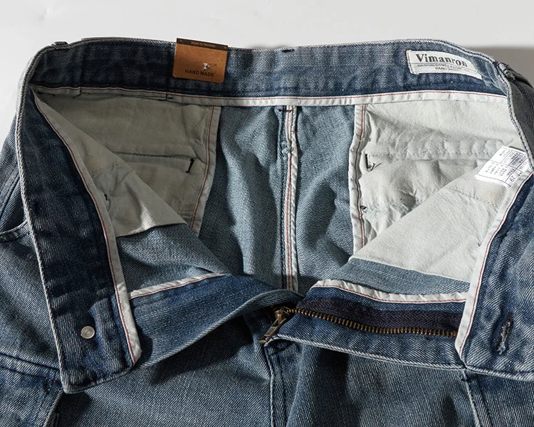 Retro Denim Utility Knee Shorts