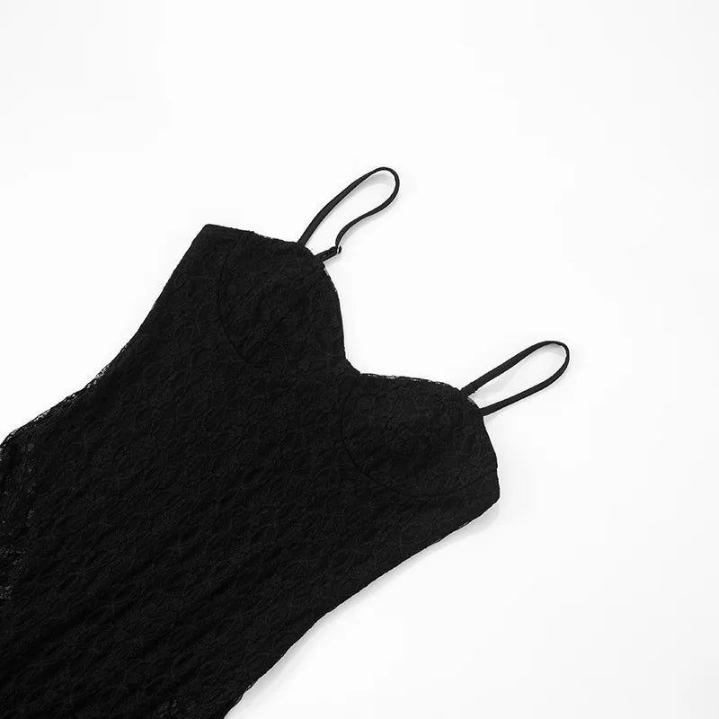 Lace Mesh Backless Summer Jumpsuit