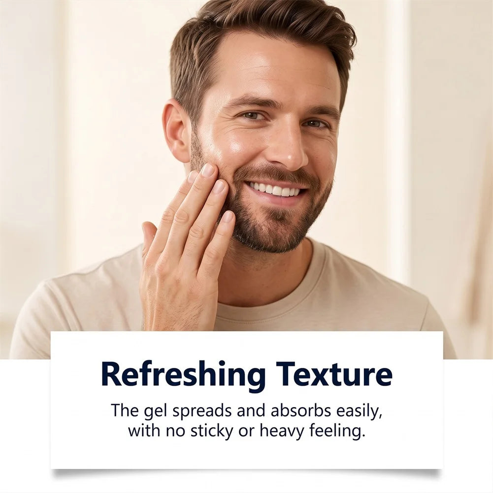Beard Moisturizing Gel Leave-In Beard Conditioner For Men Hydrates Skin Underneath To Prevent Flakes For Effortless Styling