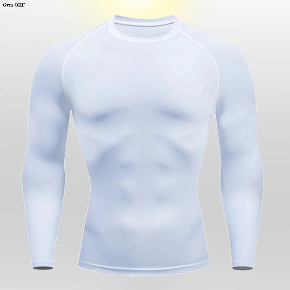 Gym Fitness T Shirt Men's Short Sleeve Summer Boxing Jersey Legging Men Rashguard Compression Pants Quick Dry Tight T-Shirts Men