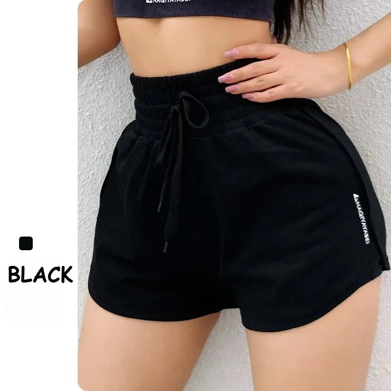 Summer Women Sport Shorts Loose Tennis Running Short Pants Gym Workout Yoga Shorts Pocket Quick Dry Training Bottom Beach Shorts