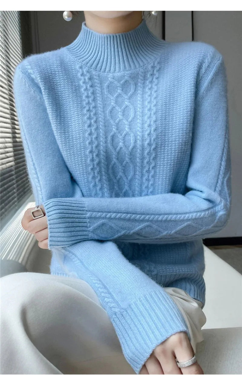 Half High Neck Knit Pullover