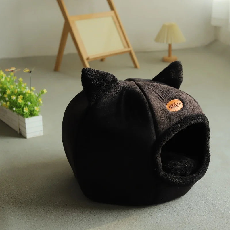 Cozy Cave Nest Winter Cat Bed