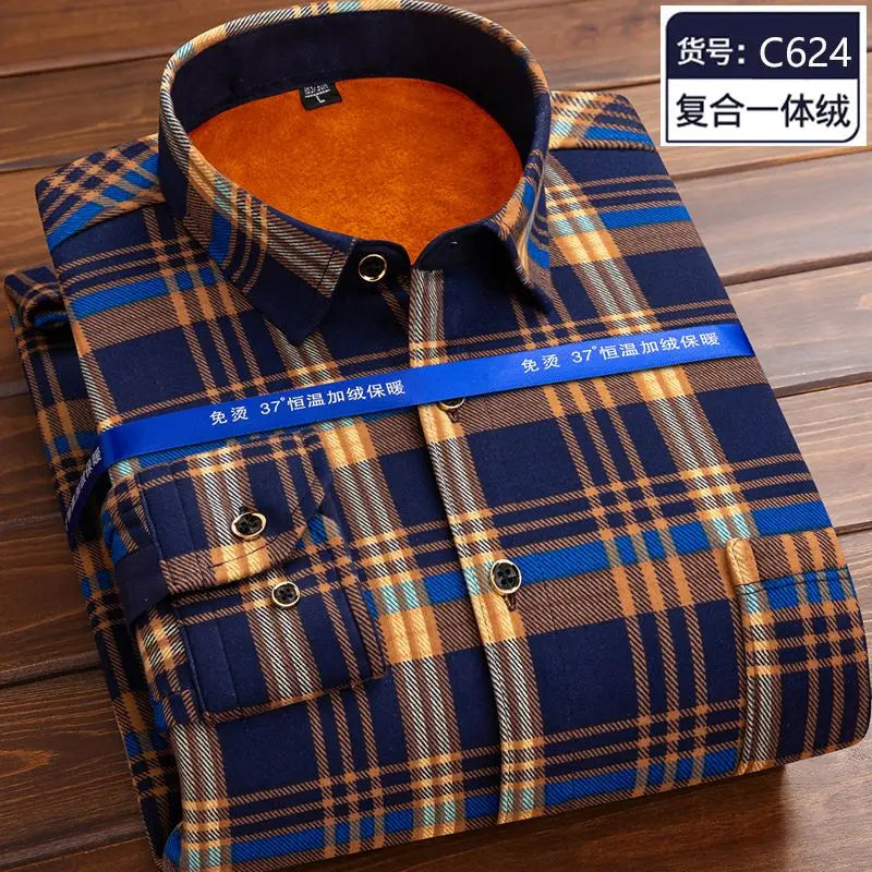 Fleece Plaid Thermal Shirt Jacket