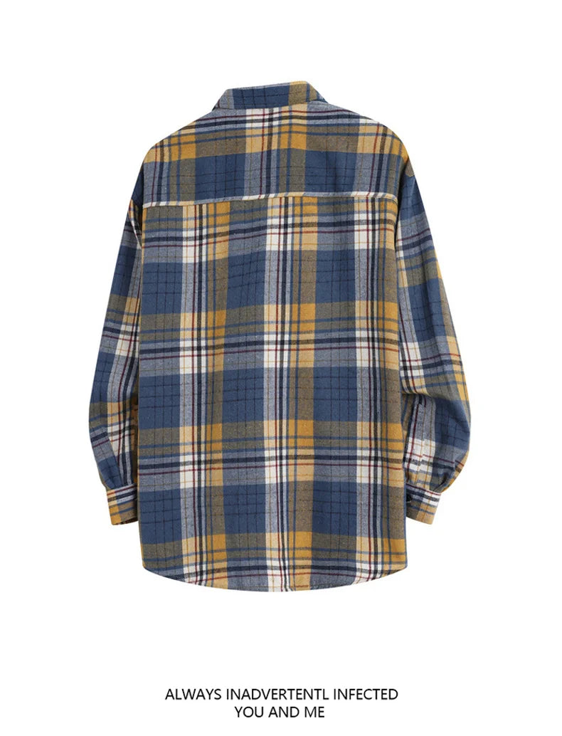 Plaid Casual Autumn Long Shirt