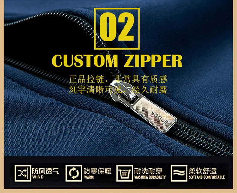 Tracksuits Men Polyester Sweatshirt Sporting Fleece 2026 Gyms Spring Jacket + Pants Casual Men's Track Suit Sportswear Fitness