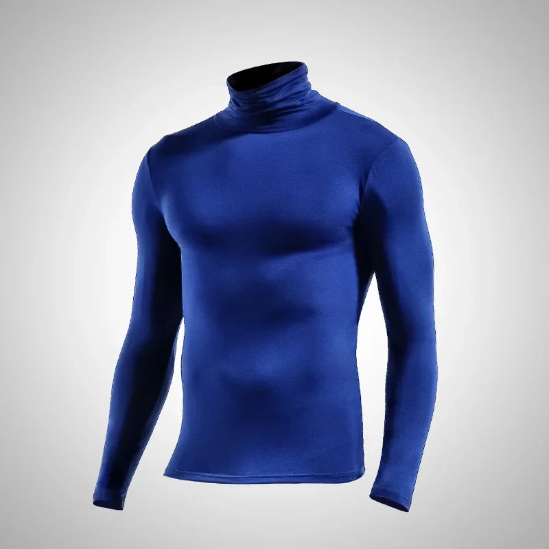 Autumn Winter Mens Turtleneck Sweaters Casual Thermal Long Sleeve Slim Fit Pullovers Stretch Basic Tops Sweatshirt Jumper TShirt
