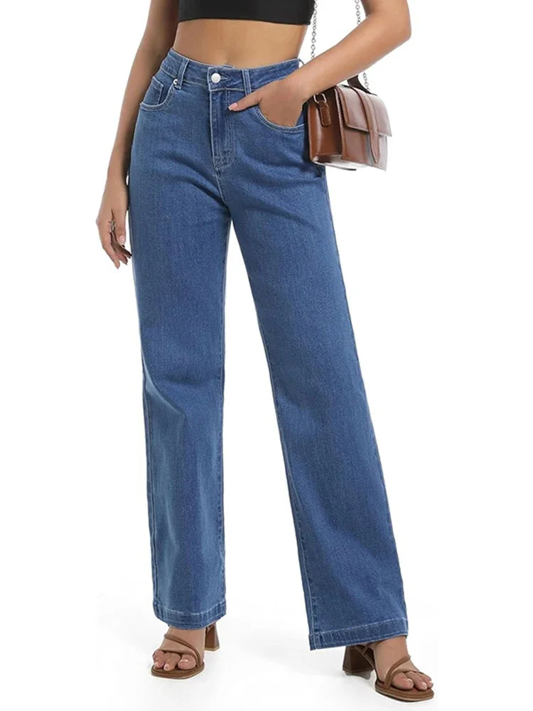 Retro Straight High Waist Jeans