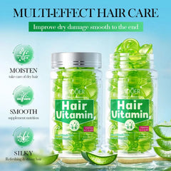 Hair Care Essence Capsules Bee-Infused For Women & Men Hair Care Oil Smooth Repair Damaged Hair Treatment Serum,Vitamin A,E,H,B5