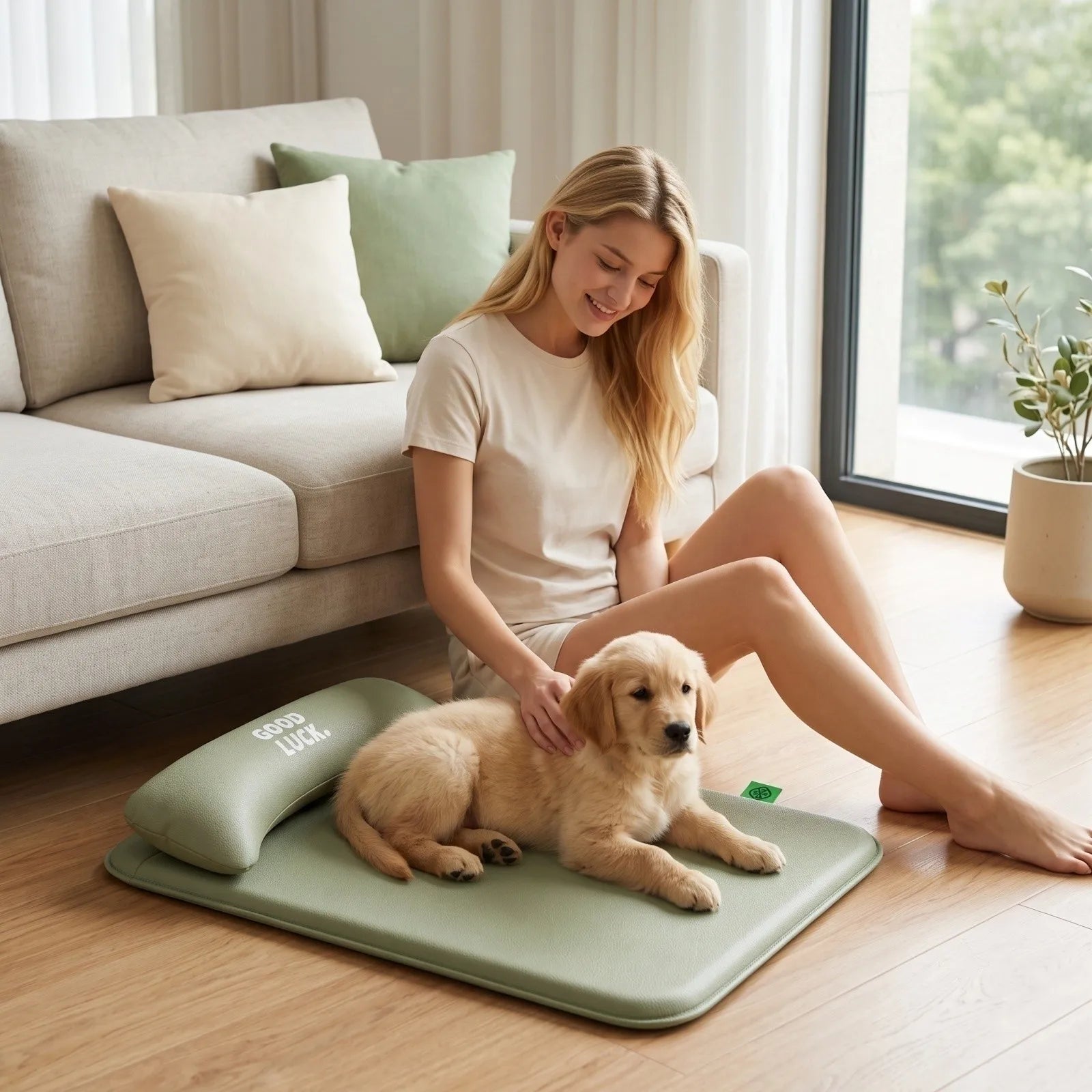 New Pet Bed with Pillow Removable and Washable Pet Mats All-Season Soft Cushion for Dogs and Cats Pet Supplies