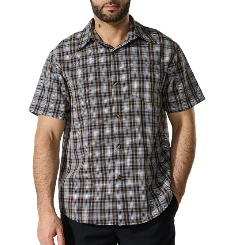 Summer Plaid Button Shirt