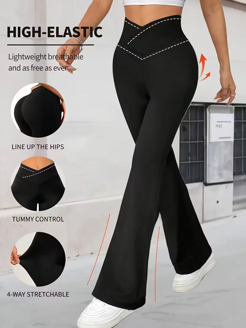 Women'S High-Waisted Leggings - Stretchy Yoga Pants with Tummy Control, Non-Slip Grip, All-Season Workout Leggings for Gym,