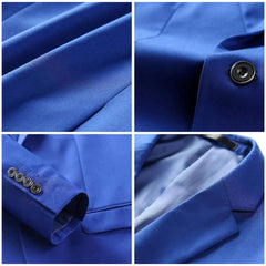 Men’s Regular-Fit Formal Suit Set – Tuxedo Jacket & Trousers