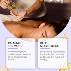 Lavender Relaxing Massage Oil Moisturizing Body Skin Smoothing Soft Stress Relief Muscle Sore Help Sleep Gua Sha Fragrance Oil