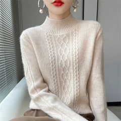 Half High Neck Knit Pullover