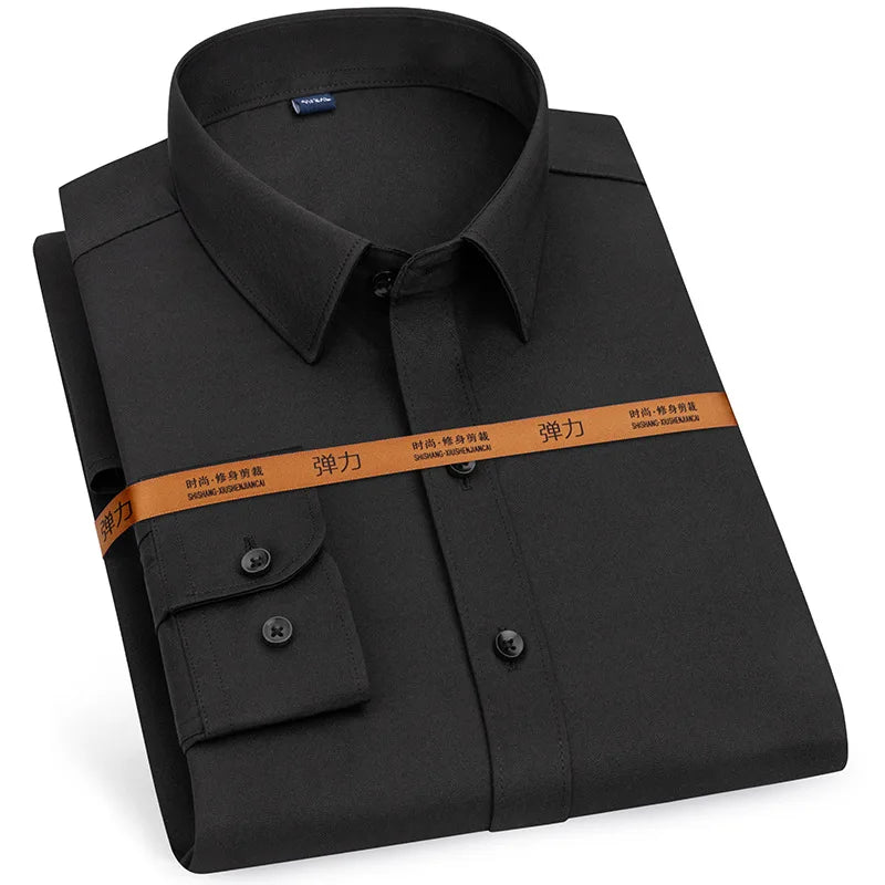 Slim Breathable Dress Shirt Men