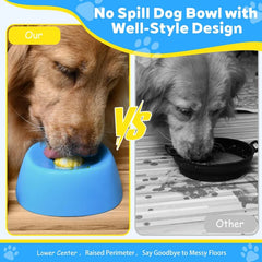 Anti-Choking Slow Feeder Dog Bowl Non-Slip 3/4 Cup - Lick Toy for Liquid Treats Bone Broth Ice Cream Yogurt