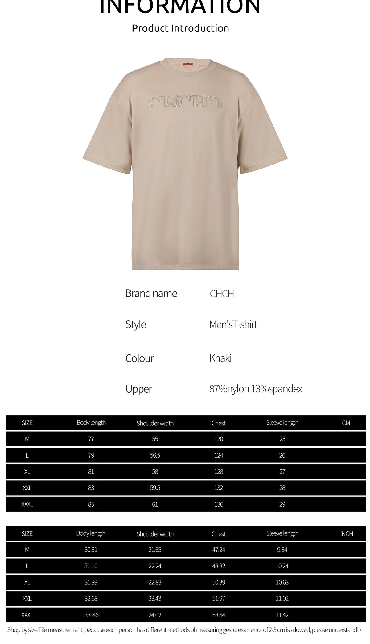 Classic Letter Cotton Men Tee