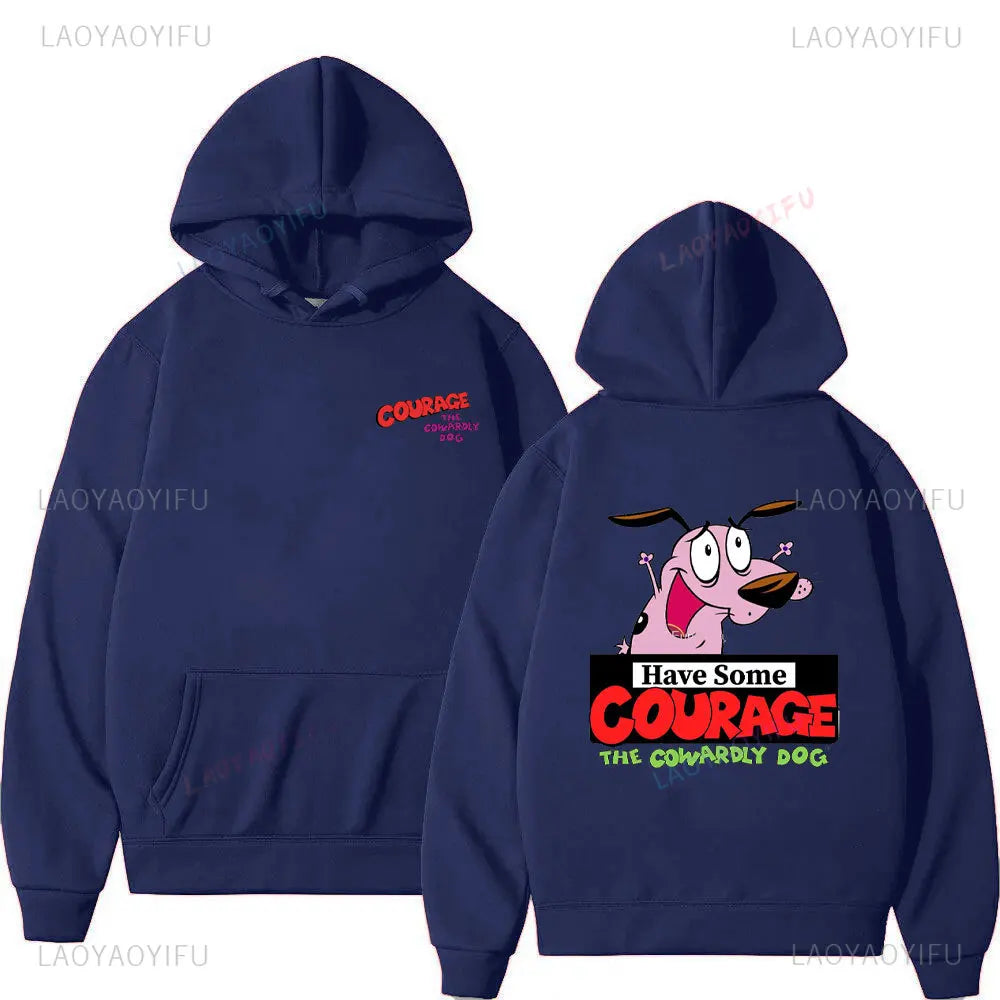 Vintage Cartoon Drop Shoulder Hoodie