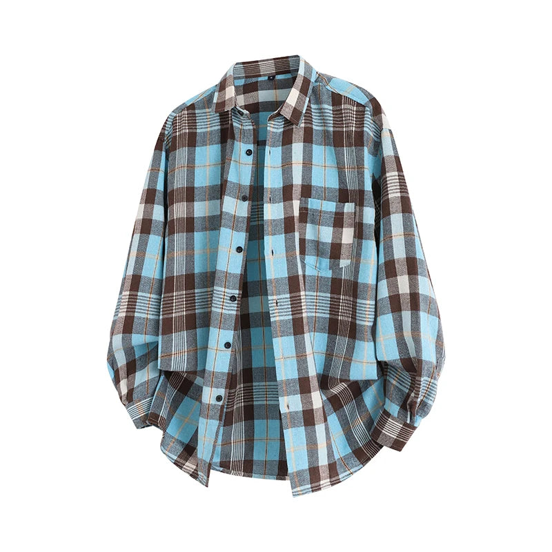 Plaid Casual Autumn Long Shirt