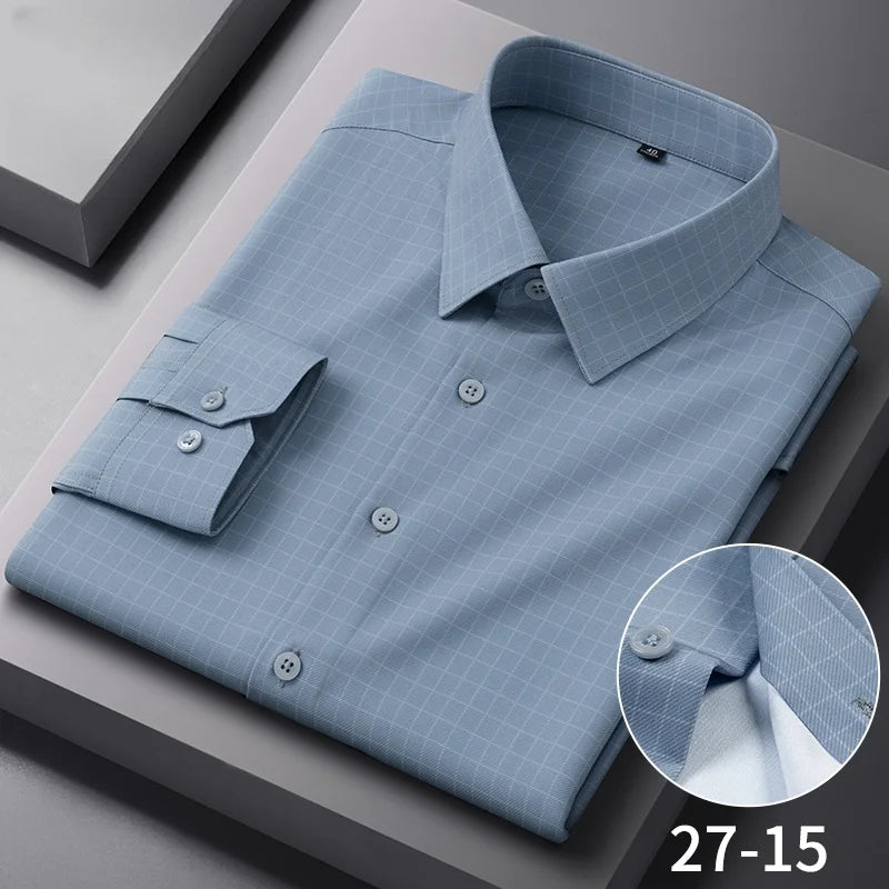 Anti Wrinkle Slim Plaid Shirt