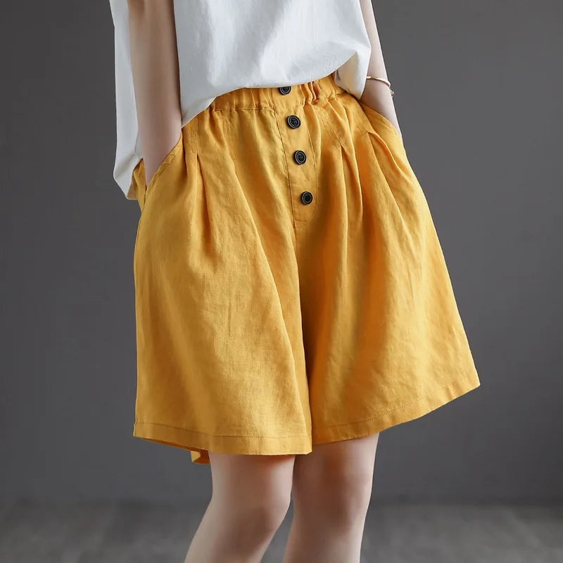 High Waist A Line Summer Shorts