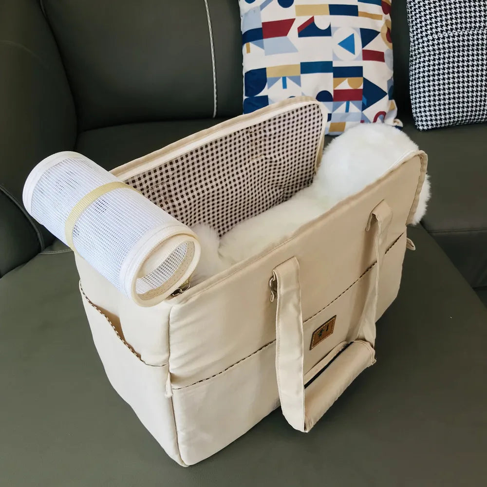 Portable Dog Carrier Cat Dog Outdoor Travel Bag Breathable Pet Carrying Pouch Travel Duffle for Cats Small Dogs Car Seat Carrier