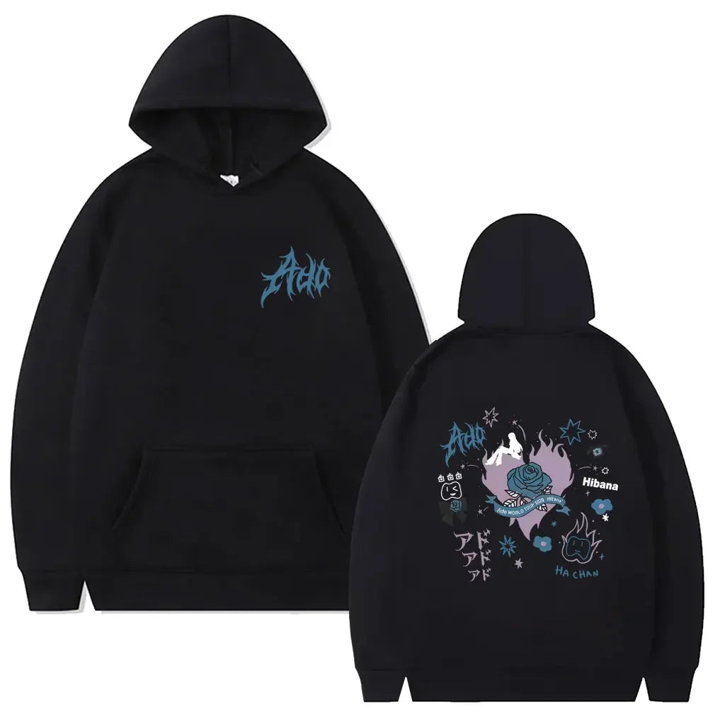Ado World Tour 2025 Hibana Hoodie Men Women Clothing Fashion Japanese Style Pullover Man Casual Cotton Vintage Hooded Tracksuit