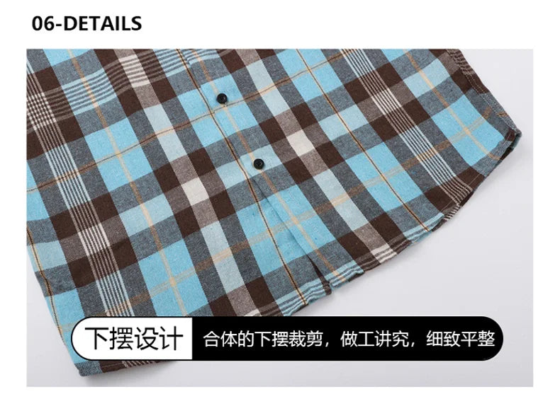 Plaid Casual Autumn Long Shirt
