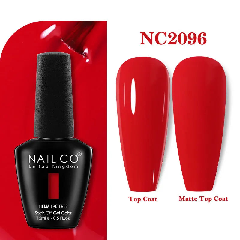 NAILCO 333 Colors Gel Nail Polish Semi Permanent Varnishes Nails Art Design Hybrid Soak Off Top Base Coat UV Gel Manicure 15ml