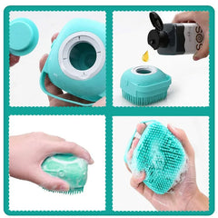 Blue Yellow Shampoo Dispenser Brush