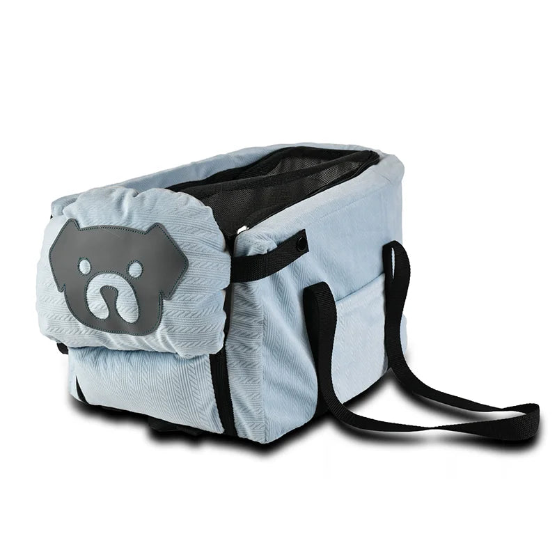 Pet Dog Cat Carrier Backpack Central Console Car Seat Travel Bag Portable Safety Booster Seat For Small Dogs Cats Outdoor Travel