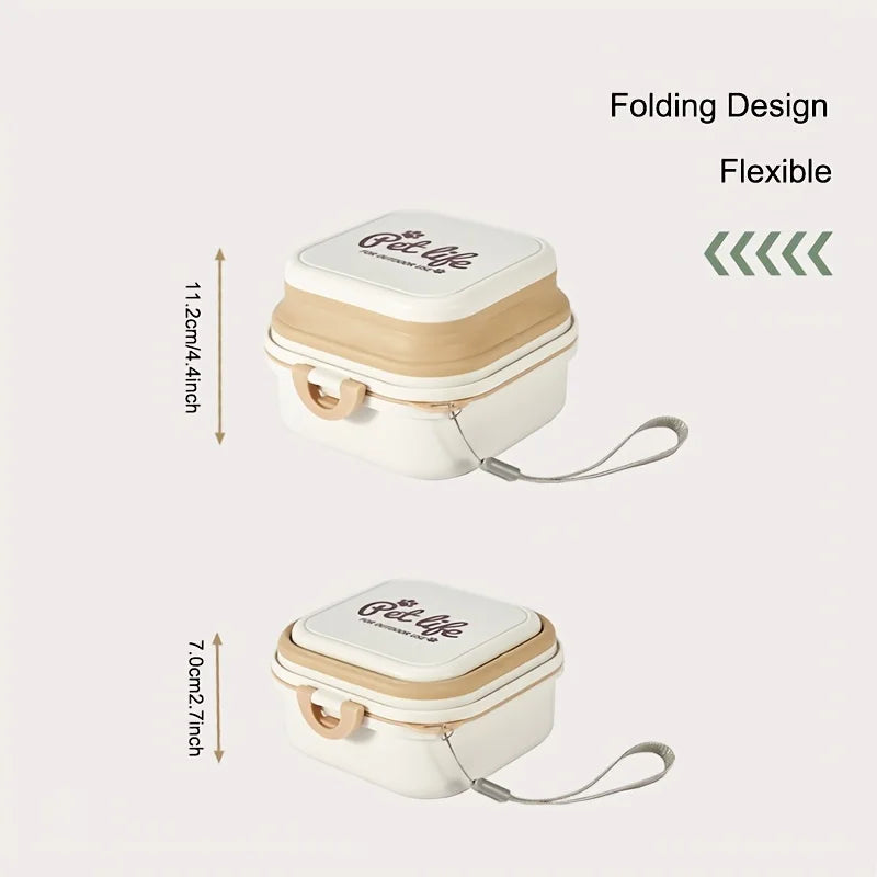 2-in-1 Portable Dog Bowls Pet Dancer Dog Bowl Durable PP Material Leak-Proof Lid Food Water Feeder for Dogs Pet Bowl 400ml