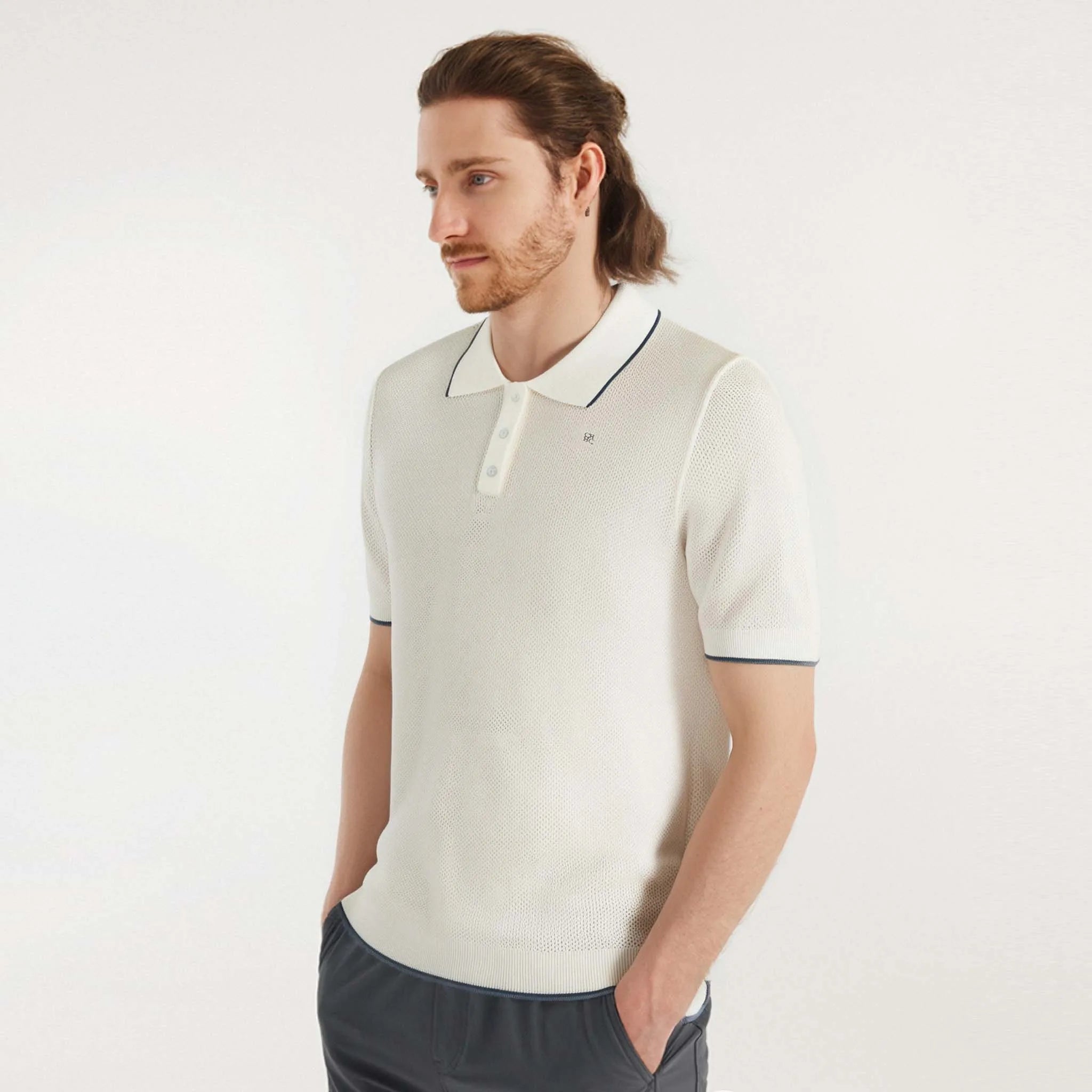 Cotton Embroidered Casual Polo Shirt