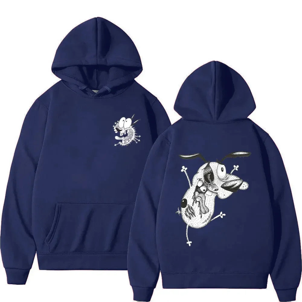 Vintage Cartoon Drop Shoulder Hoodie
