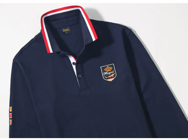 Thick Cotton Embroidered Polo Shirt