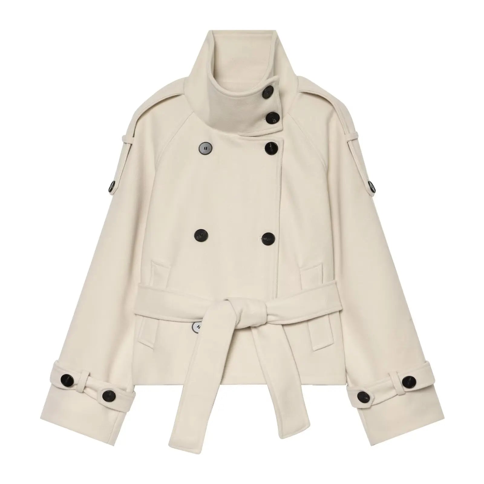 New Women's Jackets & Coats Autumn 2026 Fashion Loose Belt Elegant Turtleneck Warm Winter Jackets Women's Chic Youth Street Coat