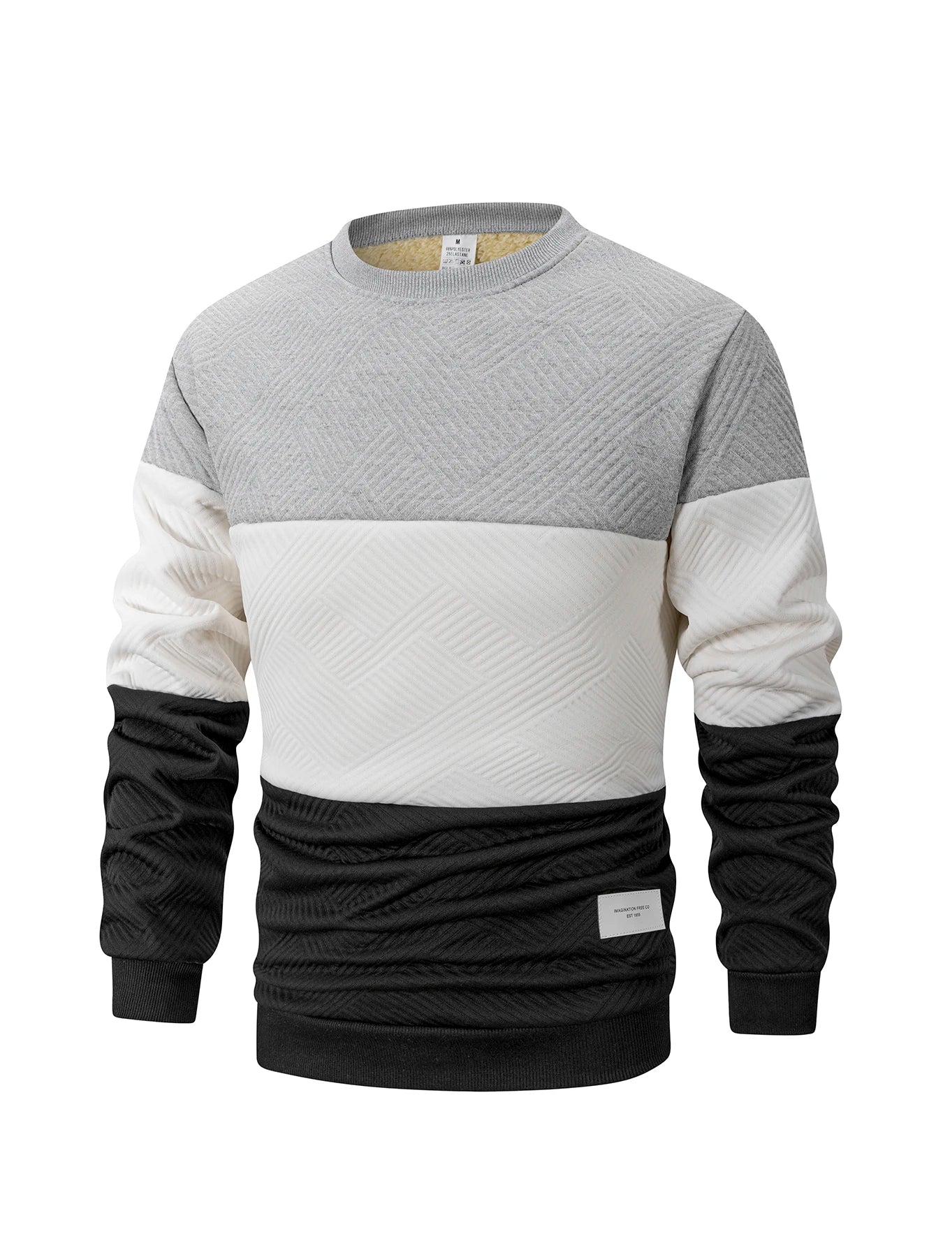 Thick Patchwork Knit Pullover