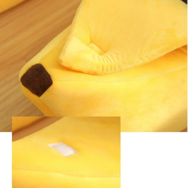 Banana Cat Bed House Funny Cute Cozy Cat Mat Beds Warm Durable Portable Pet Basket Kennel Dog Cushion Cat Pet Supplies ﻿