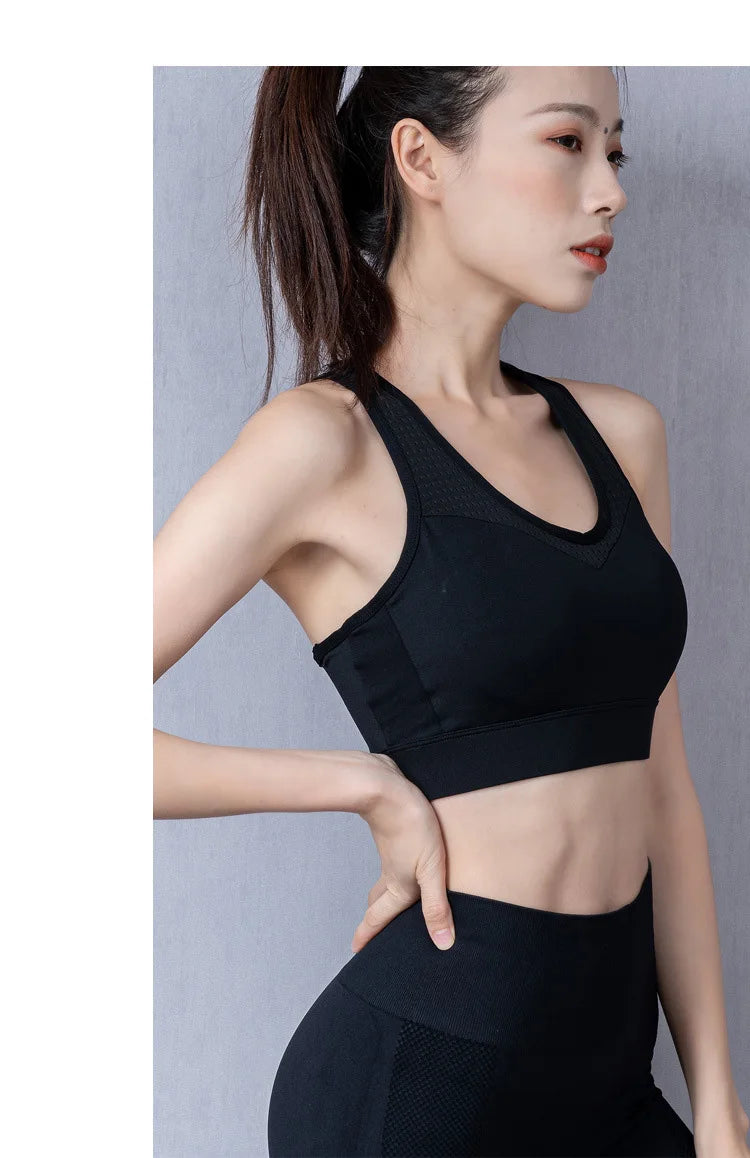 Plus Size Women's Sports Bra High Support Breathable Moisture Wicking Running Workout Fitness Athletic Underwear
