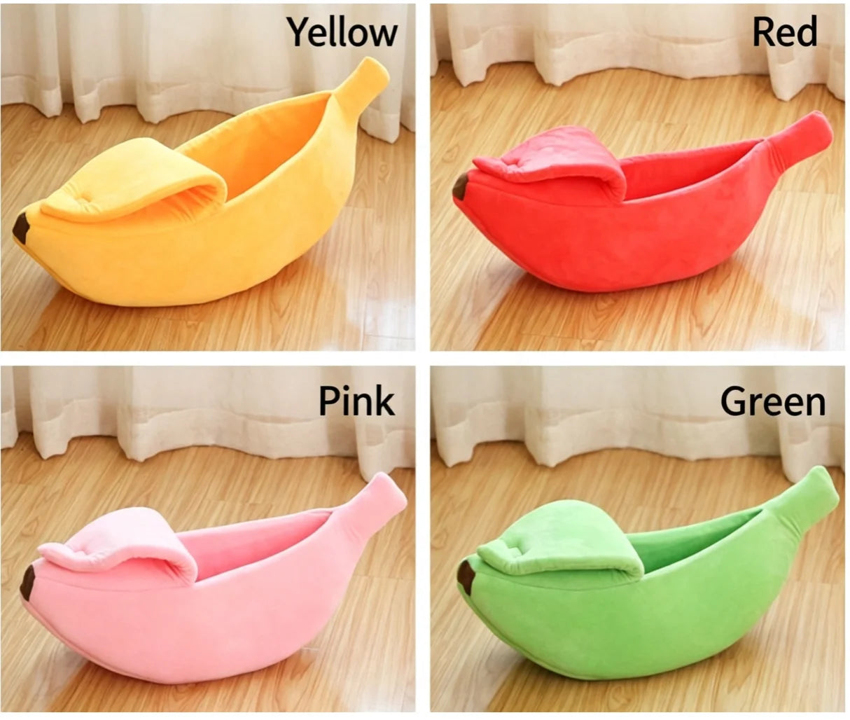 Banana Cat Bed House Funny Cute Cozy Cat Mat Beds Warm Durable Portable Pet Basket Kennel Dog Cushion Cat Pet Supplies ﻿