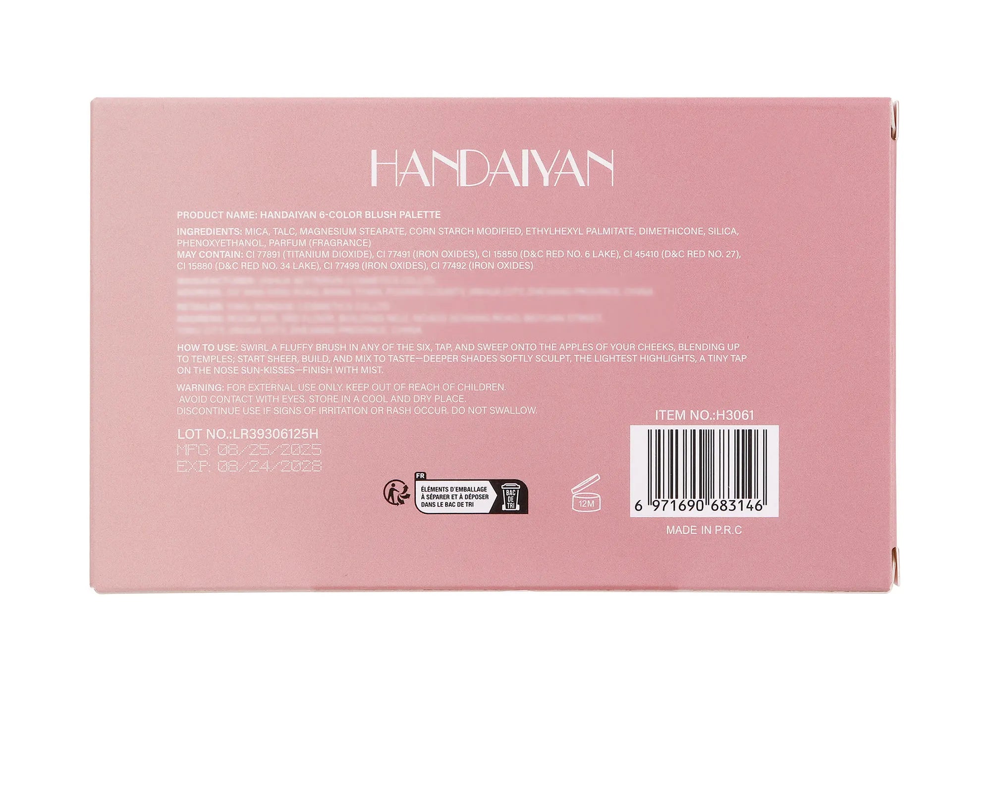 Matte Blush Palette Highly Pigmented Long Lasting Face Makeup Natural Finish Brighten Skin Contour Highlight Powder