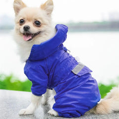 Pet Dog Raincoat Waterproof Puppy Cat Rain Coat Jacket Hooded Outdoor Rainwear Jumpsuit Clothes Small Medium Dogs Apparel