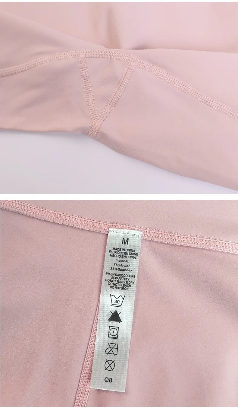 C-B Women's Yoga Set: Long-sleeved V-neck T-shirt & High-waisted Cuffed Shorts & Leggings, Suitable for Gym Workouts.