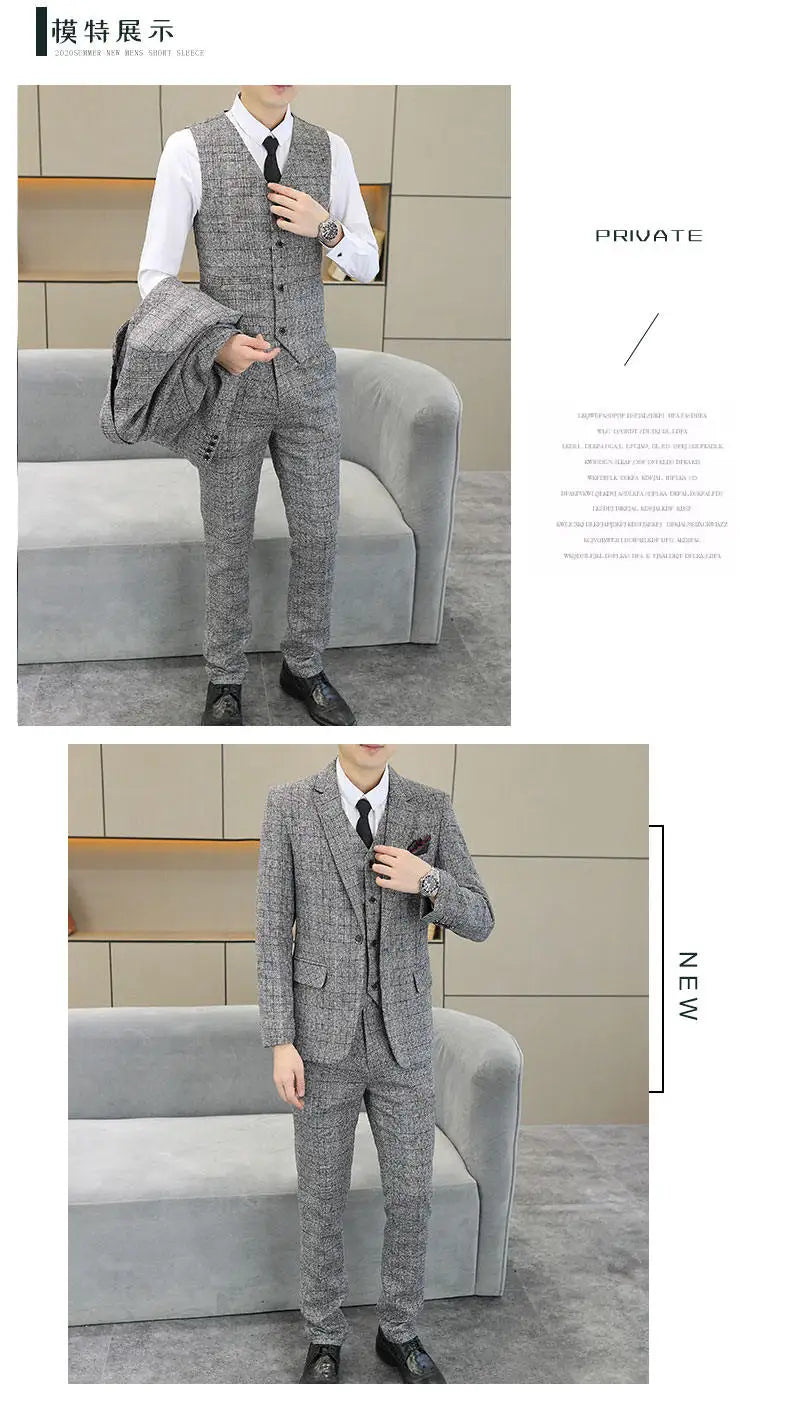 Three Piece Wedding Business Suit