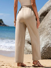 High Waist Loose Pocket Pants