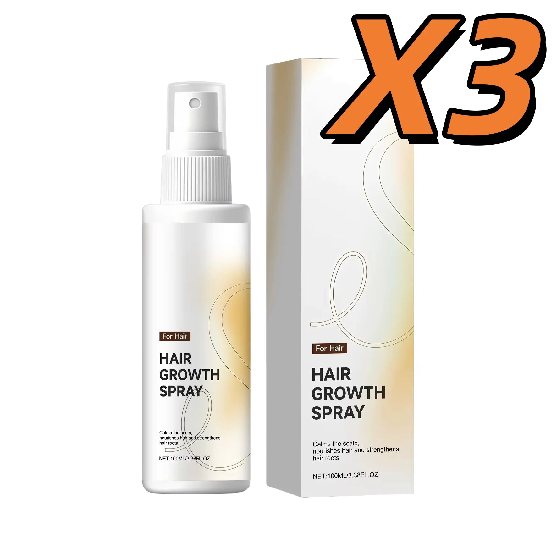 Hair Growth Spray Nourish Moisturize Scalp Plump Strengthen Follicles Reduce Hair Loss Breakage Sagging Smooth Out Frizz Essence